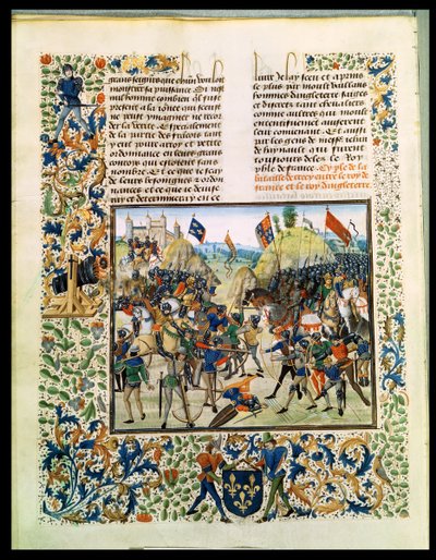 Battle of Crecy from the Hundred Years War, from Froissart