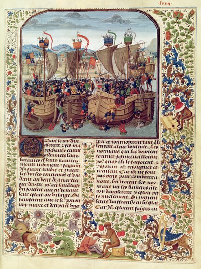 Battle of Ecluse, 24th June 1340 by French School