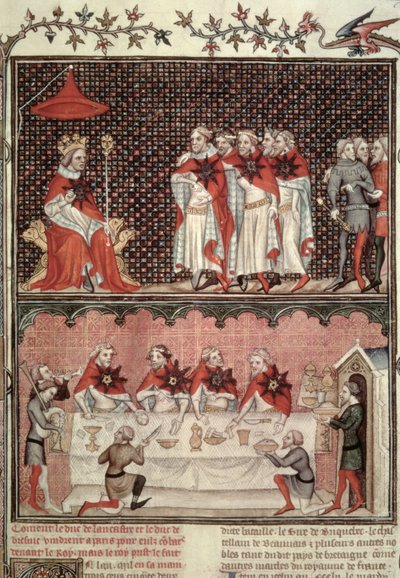 The Dauphin Charles (1338-80) and the Deputies of the Three States, from the Grandes Chroniques de France, 1375-79 by French School