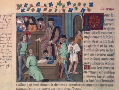 A Judge Interrogating Prisoners by French School