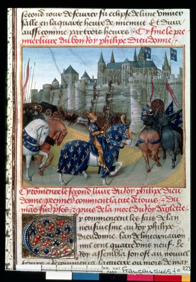 Taking of Tours by Philippe Auguste, King of France in 1202 by French School