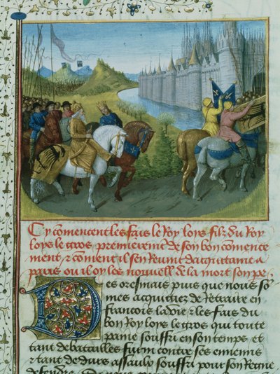 Entry of Louis VII into Constantinople with Emperor Conrad III During the Crusades by French School