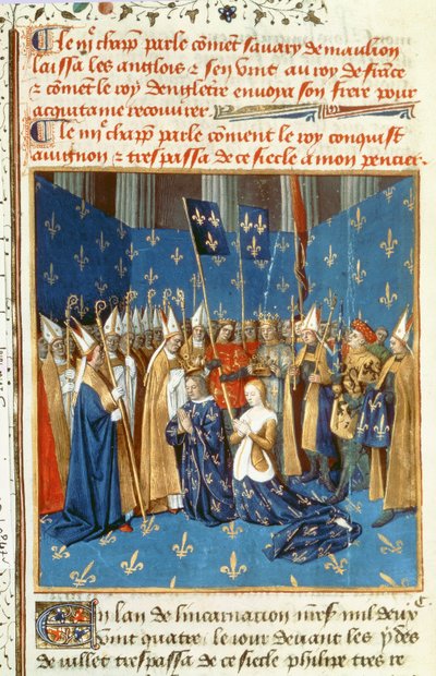 Coronation of Louis VIII and Blanche de Castile at Reims in the Presence of the King of Jerusalem by French School