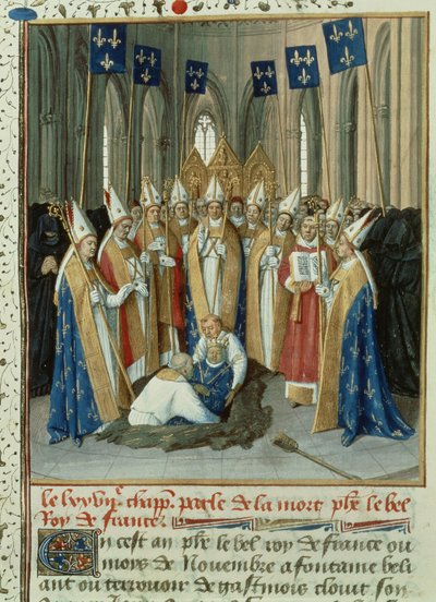 Burial of Philippe Le Bel at St. Denis by French School