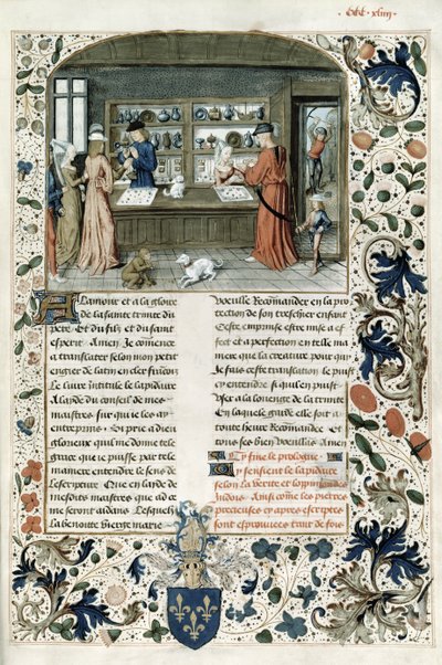 Jewellers Shop, from Lapidaire de Mandeville by French School