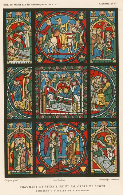 Fragment of Stained Glass Painted by the Order of Suger by French School