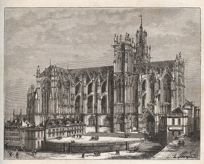 Cathedral of Saint Etienne de Metz - Engraving in 