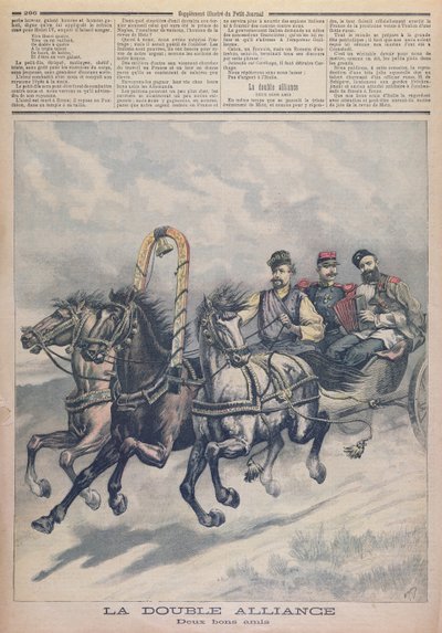 Franco-Russian Alliance, illustration from le Petit Journal by French School