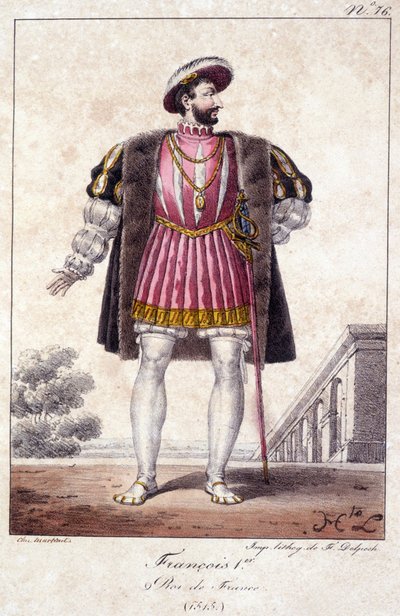 Francois I, King of France born in Cognac in 1494 and died in Rambouillet in 1547 by French School