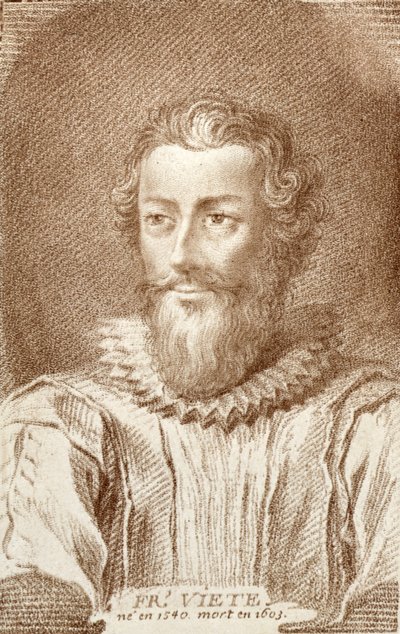 Francois Viete (1540-1603), illustration from Histoire des Mathematiciens by Alexandre Saverien (1720-1805), published in Paris 1766 by French School