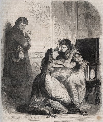 Francoise de Montmorency-Fosseux (1566-1641) Asks Forgiveness to Queen Marguerite de Valois (1553-1615), Known as Queen Margot. She Is the Mistress of King Henry IV (1553-1610) and Is Apprehensively Giving Birth to Their Child by French School