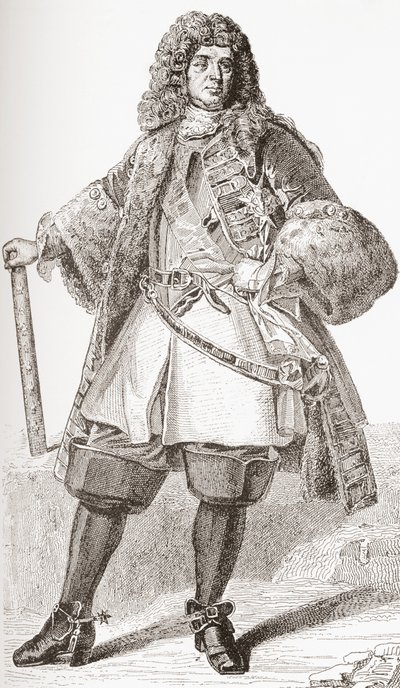 François de Neufville, 2ème duc de Villeroy, French soldier. From Les Heures Libres published 1908. by French School