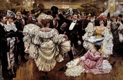 French Cancan Dancers During a Show in a Cabaret by French School