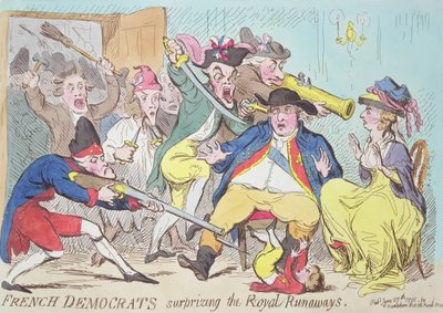 French Democrats Surprising the Royal Runaways, 1794 by French School