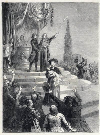 French Revolution - Fete de la Federation in Strasbourg by French School