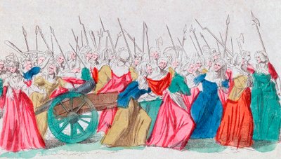French Revolution: A Versailles, A Versailles - The March of the Women on Versailles, Paris, 5th October 1789 by French School