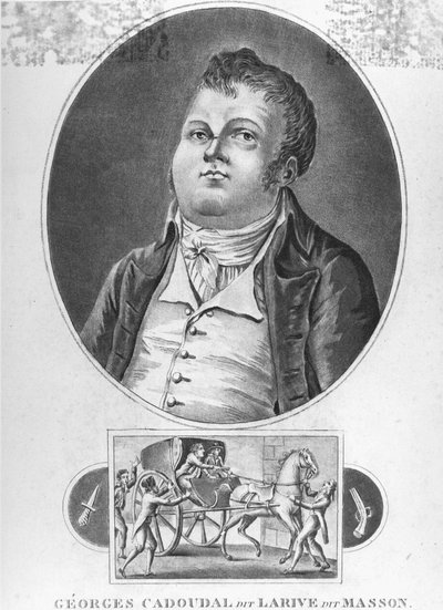 French Revolution: Georges Cadoudal (aka Larive, aka Masson), a French Conspirator Who Was One of the Leaders of the Chouans and Who Organized Two Plots Against Bonaparte, Executed on 25 June 1804 - Engraving, coll. museum Dobrée, Nantes by French School