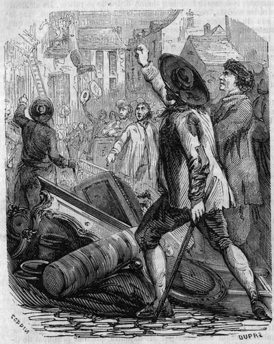 French Revolution: Pillage of the wallpaper factory of Reveillon April 28 by French School