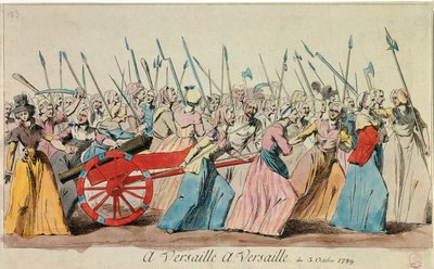 The March of Women in Versailles on October 5 by French School