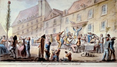 French Revolution: Fraternal Meal in Honour of Freedom in June 1793 by French School