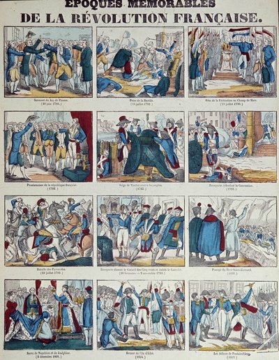 French Revolution: Plate Relating the Various Episodes of the French Revolution up to the First Empire by French School
