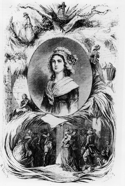 French Revolution: Portrait of Charlotte Corday, c.1793 by French School