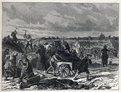 French Revolution: works of the Champs de Mars in Paris, to prepare for the Fete de la Federation in 1790 by French School