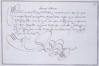 French calligraphy: Technography, 