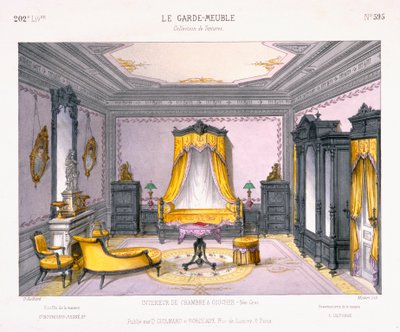 French Design for an Interior of a Bedroom in Neo Greek Style by French School