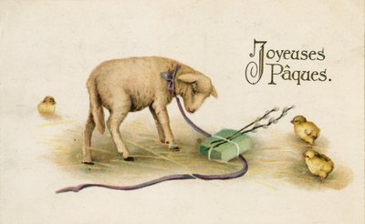 French Easter Card by French School