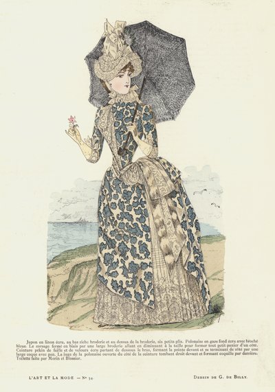 French Fashion Plate, 1885-86 by French School