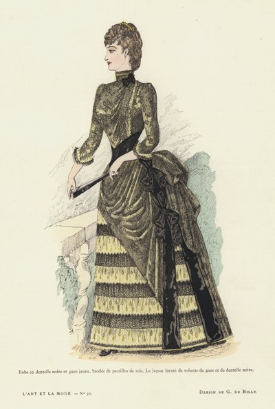 French Fashion Plate, 1885-86 by French School
