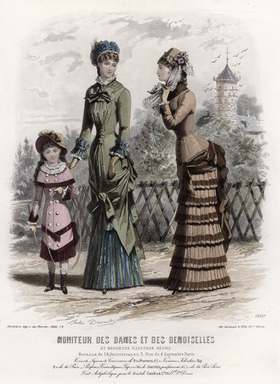 French fashion plate, late 19th century by French School