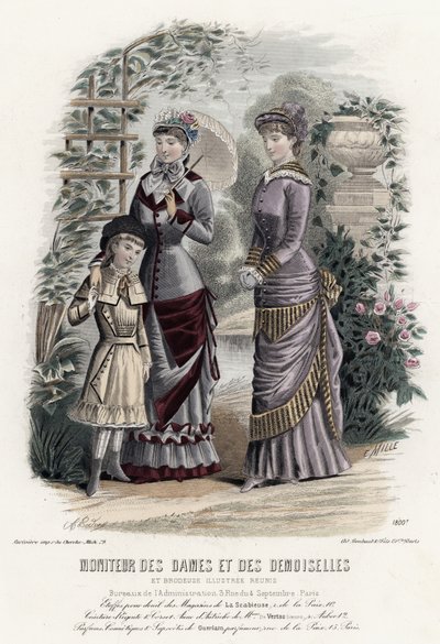 French fashion plate, late 19th century by French School