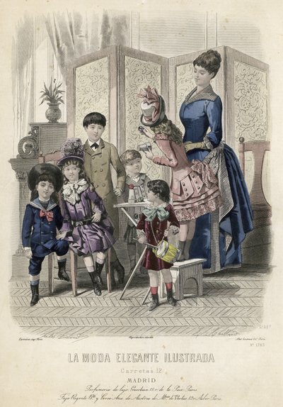 French fashion plate, late 19th century by French School