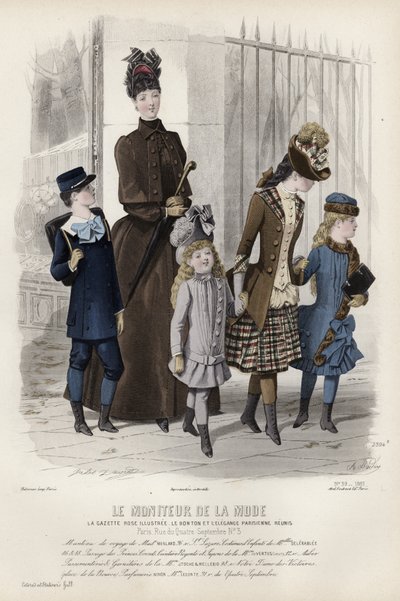 French fashion plate, late 19th century by French School