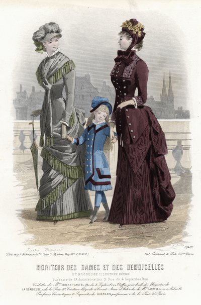French fashion plate, late 19th century by French School