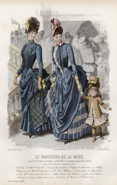 French fashion plate, late 19th century by French School