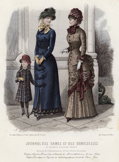 French fashion plate, late 19th century by French School