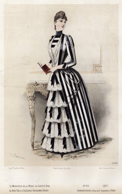 French fashion plate, late 19th century by French School