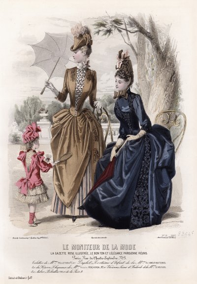 French fashion plate, late 19th century by French School