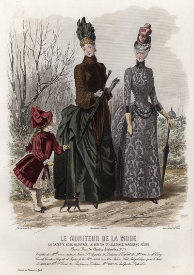 French fashion plate, late 19th century by French School
