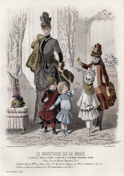 French fashion plate, late 19th century by French School