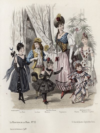 French fashion plate, late 19th century by French School