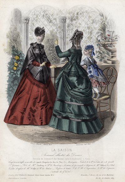 French fashion plate, late 19th century by French School
