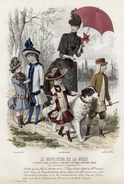 French fashion plate, late 19th century by French School