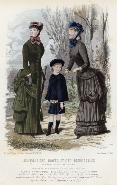 French fashion plate, late 19th century by French School