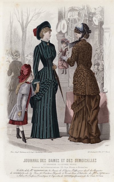 French fashion plate, late 19th century by French School