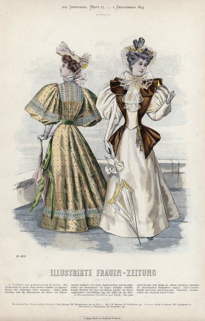French fashion plate, late 19th century by French School