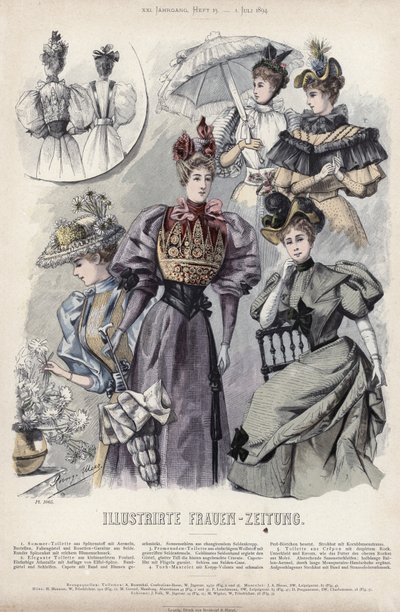 French fashion plate, late 19th century by French School